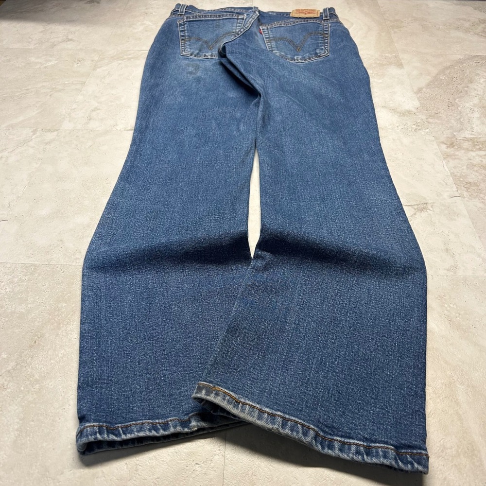 Levi's 550 Relaxed Boot Cut Blue Jeans Womens 10L Medium Wash Stretch Denim